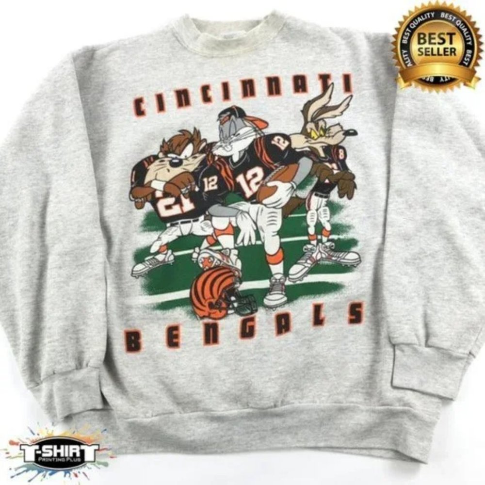 Vintage Cincinnati Bengals Looney Tunes Crewneck Sweatshirt, Cincinnati Bengal ,